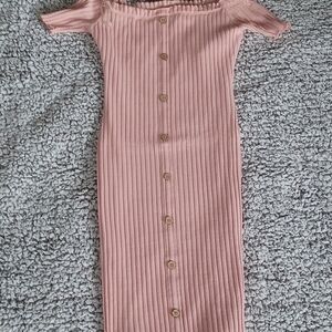 Rue21 Pink Off-Shoulder Bodycon Maxi Dress